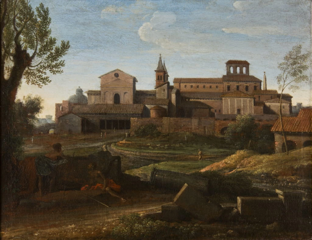 Paesaggio all'italiana con vista di San Giovanni in Laterano - The Devonshire Collections, Chatsworth